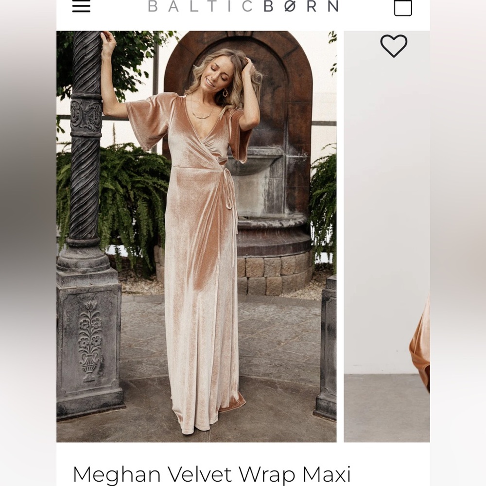 Velvet wrap dress